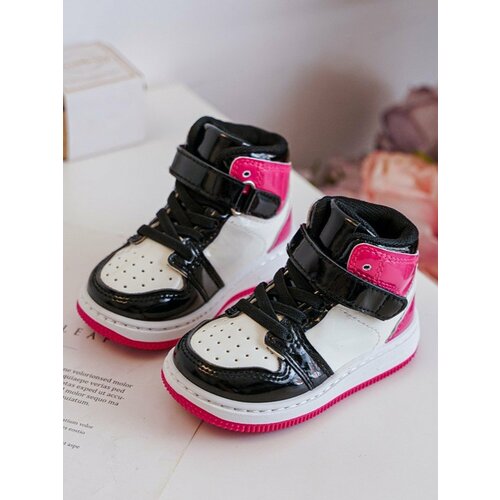 Kesi Children's sports lacquered shoes pink-white Milara Slike