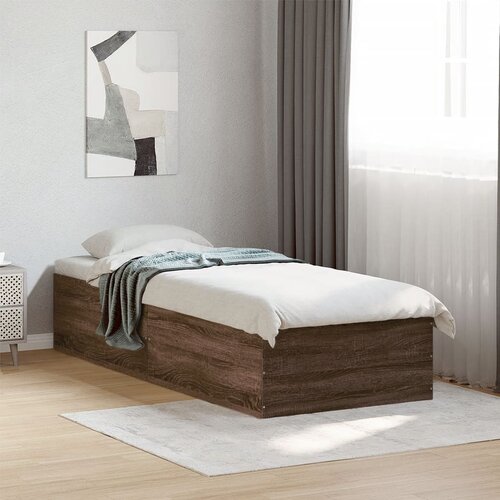 Furnova Posteljni okvir rjav hrast 100x200 cm inženirski les, (21936777) Slike