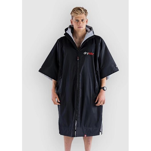 Dryrobe Advance Short Sleeve Surf poncho black grey Cene