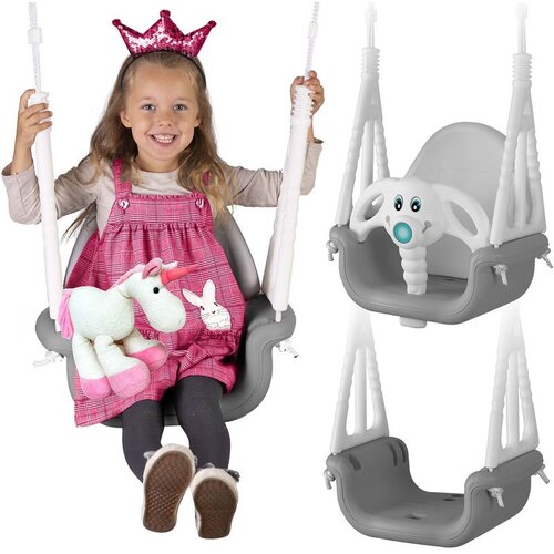 Ricokids 3u1 dječja ljuljačka &ldquo;Slonić&rdquo; &ndash; sivo-bijela Cijene