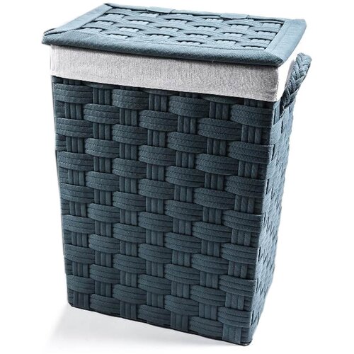 Mhome Košara za perilo 41x32xh54cm / modra / pvc, poliester, kovina, (21317589) Cene