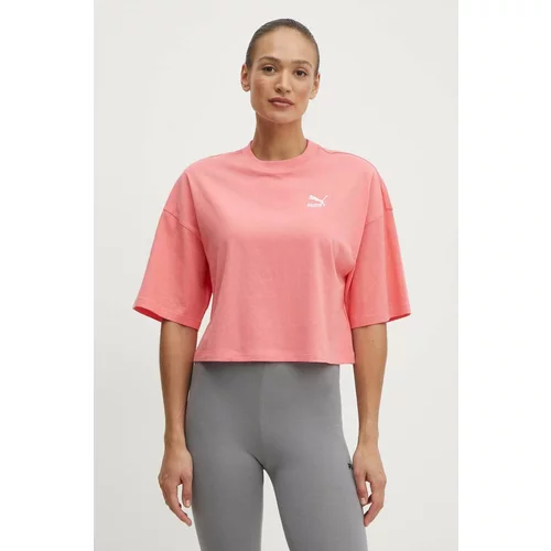 Puma Pamučna majica BETTER CLASSICS Oversized za žene, boja: ružičasta, 624226