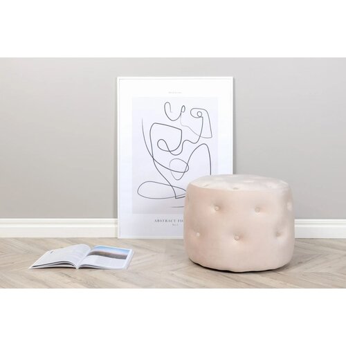 Venture Home puf Benjamin (art. 15560-880) ⌀55 cm, bijela Slike