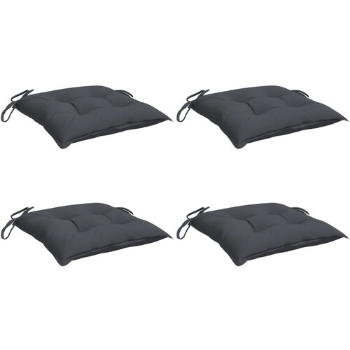  Jastuci za stolice 4 kom antracit 40x40x7 cm od tkanine Oxford Slike
