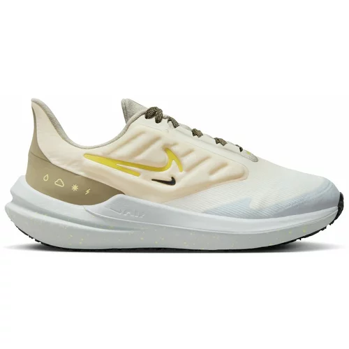 Nike Tenisice za trčanje 'Air Winflo 9 Shield' senf / kaki / bijela / prljavo bijela