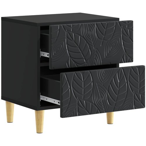  Noćni ormarić 2 pcs Crna 43 x 34,5 x 48 cm Konstruirano drvo Slike