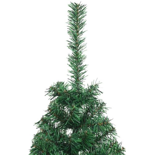 VidaXL Umjetno predsvijetljeno božićno drvce Zelena 150 cm PVC Slike