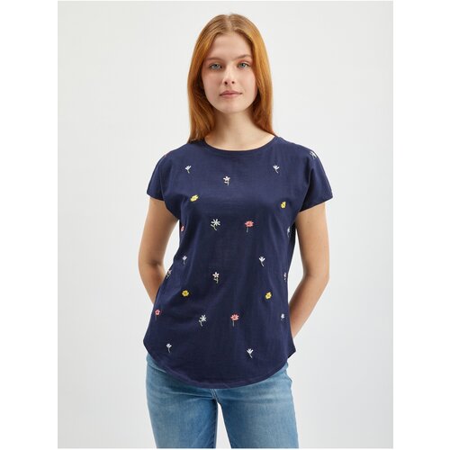 Orsay Dark blue Women Floral T-Shirt - Women Slike