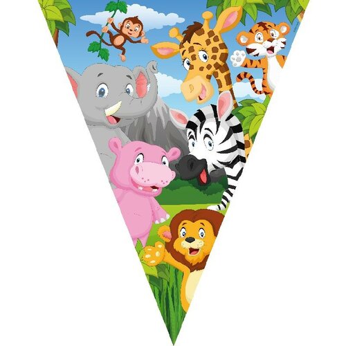 Životinje safari zastavice 11 kom - 3,2m Slike