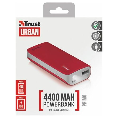 Trust Power Bank Primo 4400mAh Red punjac za mobilni telefon Slike
