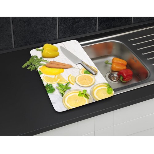 Wenko Za&amp;scaron;titni poklopci za &amp;scaron;tednjak u setu od kaljenog stakla 2 kom 52x30 cm Lemons &amp;ndash; Slike