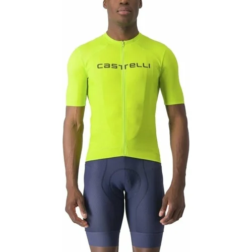 Castelli Prologo Lite Jersey Dres Electric Lime/Deep Green L