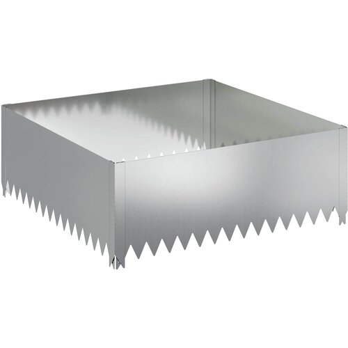 vidaXL Robovi trave 100 x 100 x 35 cm Jeklo Srebrna, (5000301295) Cene