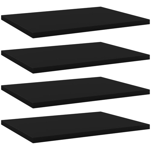 VidaXL Dodatne police za omaro 4 kosi črne 40x30x1,5 cm iverna plo&amp;scaron;ča Slike