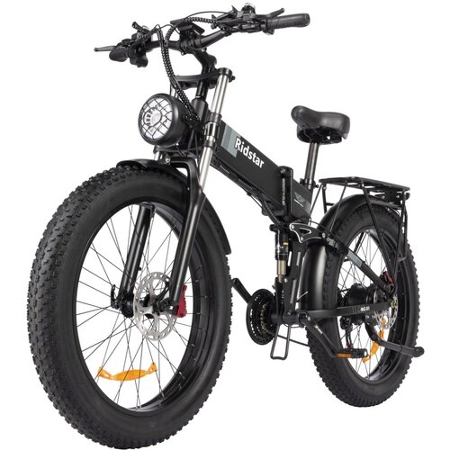 Ridstar H26 pro električno kolo - 1000W motor 48V23Ah baterija 26" pnevmatike hidravlične zavore - črna, (21347456) Cene