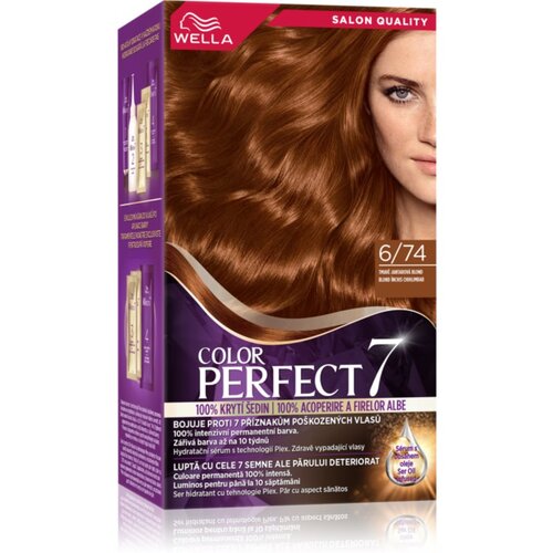 Wella Color Perfect Intense barva za lase odtenek 6/74 Dark Blonde Amber 1 kos Cene