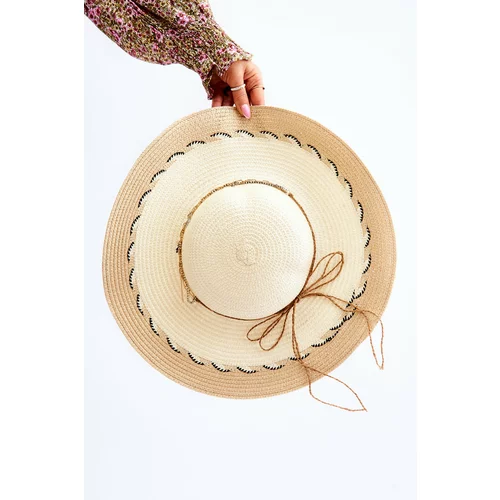 Kesi Light lady's hat with beige ornaments