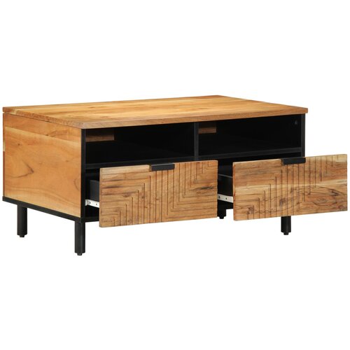 vidaXL Kavni mizica 80x54x40 cm Trden akacijev les, (22056253) Cene