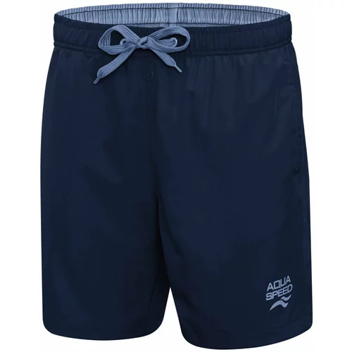 AQUA SPEED Man's Swimming Shorts DYLAN Navy Blue/Blue