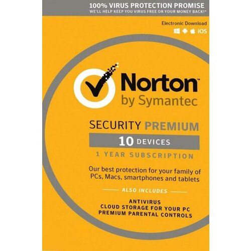 Norton Security Premium - 10 Device + 25 GB - 1 Year - Key EUROPE Cene