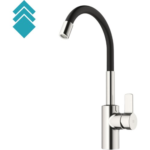 Herz Baterija za sudoperu Elite FLEX 00121B, Hrom-crna boja Slike