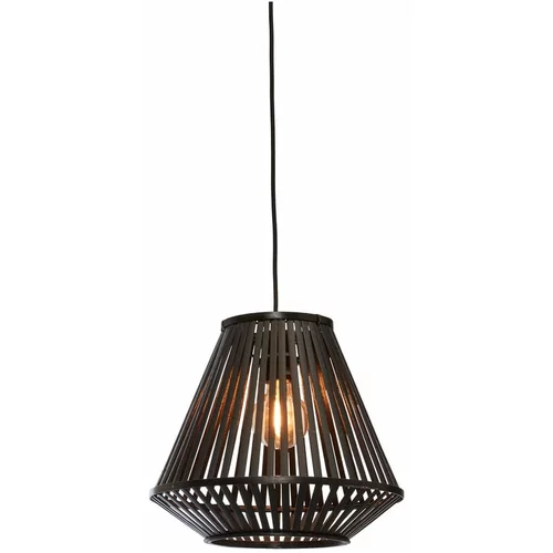 Good&Mojo Crna viseća svjetiljka s bambusovim sjenilom ø 30 cm Merapi –