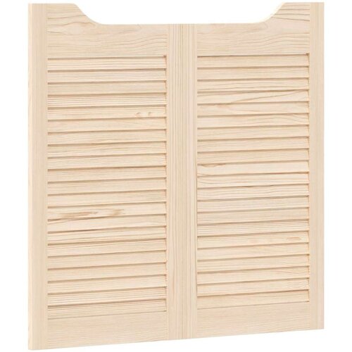  Vrata na rasklapanje 2 pcs Prirodna Masivna borovina - Prirodna 80 x 80 cm 2 Slike