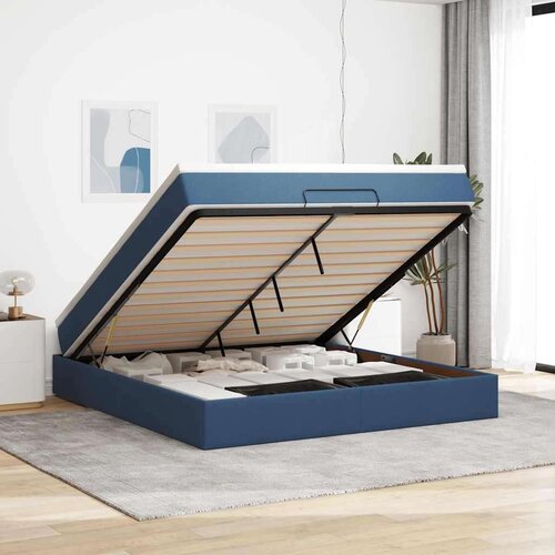 vidaXL Otomanski krevet s madracem plavi 160x200cm od tkanine Cene