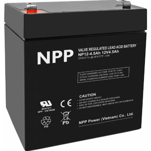 NPP NP12V-4.5Ah, AGM Baterija za UPS C20=4.5AH, T1, 90x70x101x107 Slike