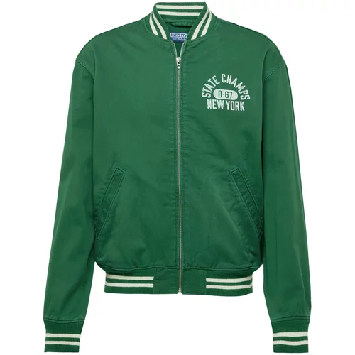 Polo Ralph Lauren Prehodna jakna zelena / bela