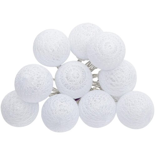 Atmosphera Dekor. sijalice 6x165cm pamuk/pvc/bakar/polistrin bela (116415C) Slike
