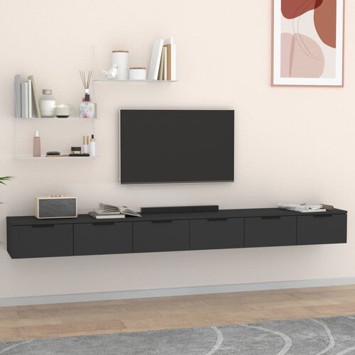 vidaXL Zidni ormarići 2 kom crni 102 x 30 x 20 cm konstruirano drvo Cijene