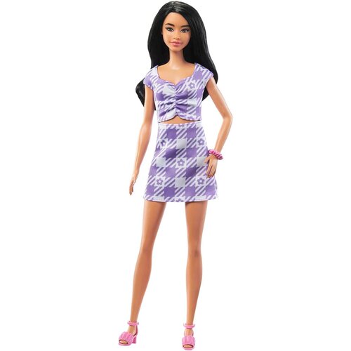 Mattel Lutka Barbie Fashionistas Gingham obleka in pete, Vijoli?na, (21582521) Cene