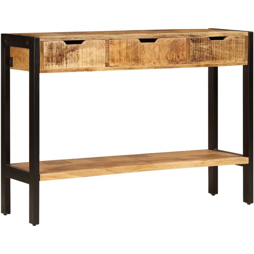 Komoda s 3 ladice 110 x 35 x 75 cm od masivnog drva manga Slike