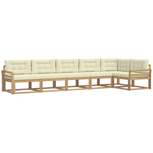 vidaXL Zunanja garnitura za sedenje 4 pcs Bela in krem Poliester, (5000280818) Cene