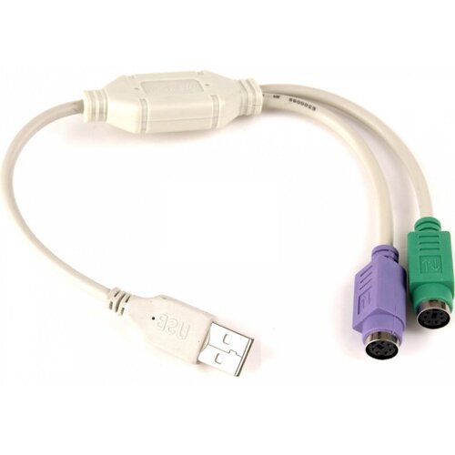 FastAsia Adapter USB (M) - 2xPS/2 za mi&amp;scaron;a i tastaturu (F) beli Slike