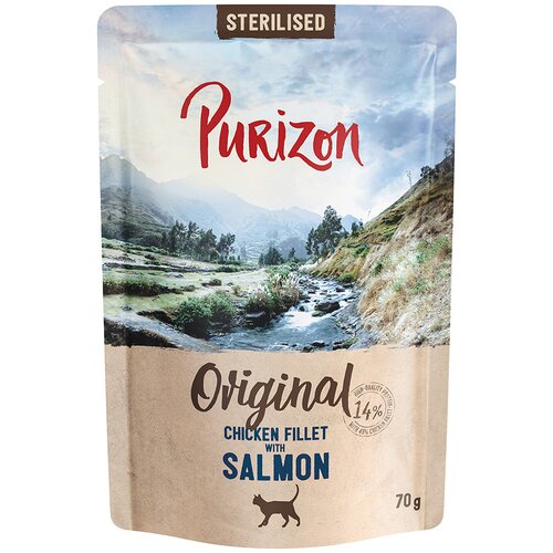 Purizon Adult Sterilised 6 x 70 g &ndash; bez žitarica - Pileći file s lososom Cijene