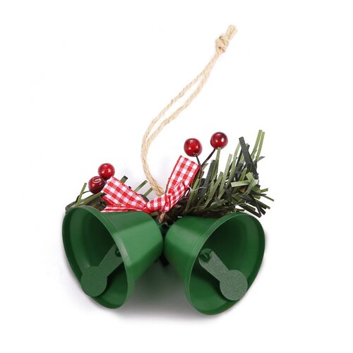  Novogodisnji ukras za jelku zvoncici EL zeleni Slike