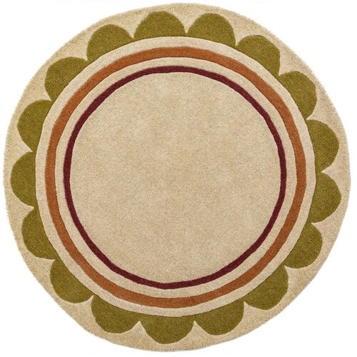 Flair Rugs Ručno rađen vunen okrugao tepih u prirodnoj boji &amp;oslash; 120 cm Lois &amp;ndash; Slike
