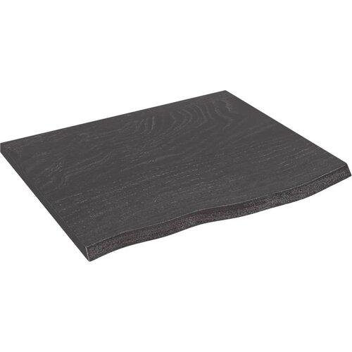 VidaXL Zidna polica tamnosiva 60x50x2 cm od obrađene hrastovine Slike