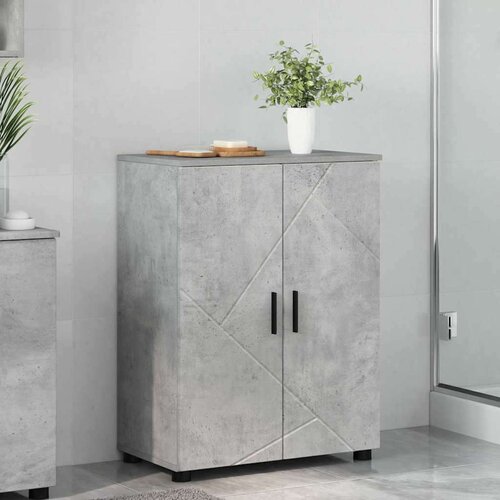 vidaXL Kupaonski ormar Beton siva 60 x 35 x 80 cm Konstruirano drvo Cene