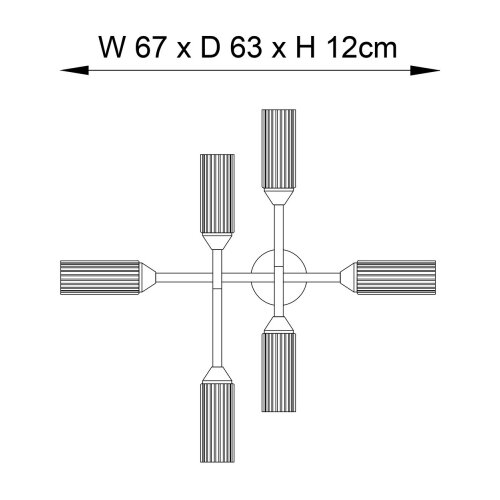  Endon 95045 - Nadgradni luster za kupatilo NATORI 6xG9/3W/230V IP44 sjajni hrom Slike