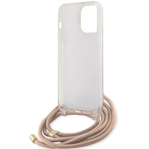  Originalna GUESS Hardcase GUHCP15SHC4SEP torbica za iPhone 15/14/13 (Crossbody Cord 4G Print / roza) Slike