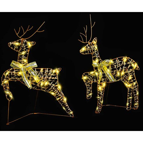  LED Riječni jeleni s 40 LED svjetlima 2 pcs Topla bijela PET Slike