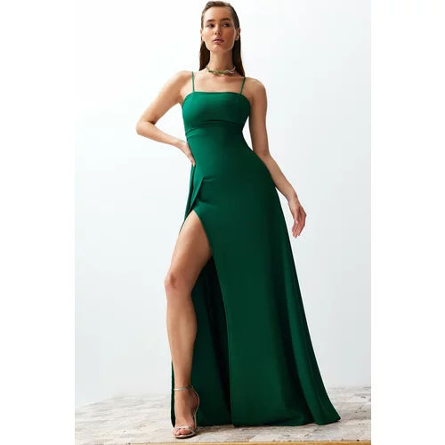 Trendyol Emerald Green Woven Evening Dress