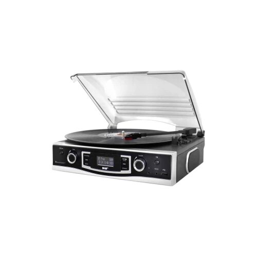 Soundmaster PL590SW stereo uređaj gramofon, DAB+, UKW, AUX, USB, funkcija snimanja crna Slike