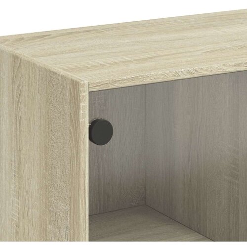 vidaXL Bočni ormarić sa staklenim vratima boja hrasta 68x37x75 5 cm Cene