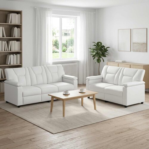  Set sofe 2 pcs Bijela Umjetna koža Slike