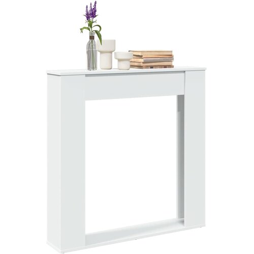 VidaXL Okvir za kamin bijeli 100x20x100 cm od konstruiranog drva Slike
