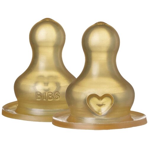 Bibs Baby Glass Bottle Latex Nipple cucelj za stekleničko Medium Flow 2 kos Slike